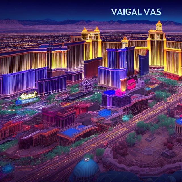 Las Vegas Fantasy Matte Painting in Unreal Engine