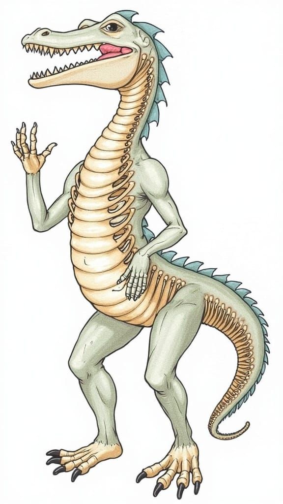 CHAMP, the Plattsburgh Lake Monster, as a Dino Storybook Ple...