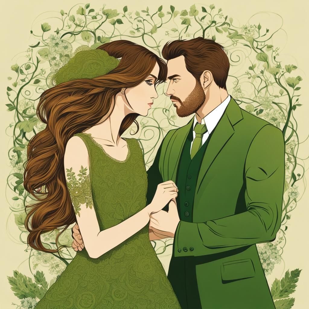 Couple's Beach Embrace at Sunset in Splash Art Style