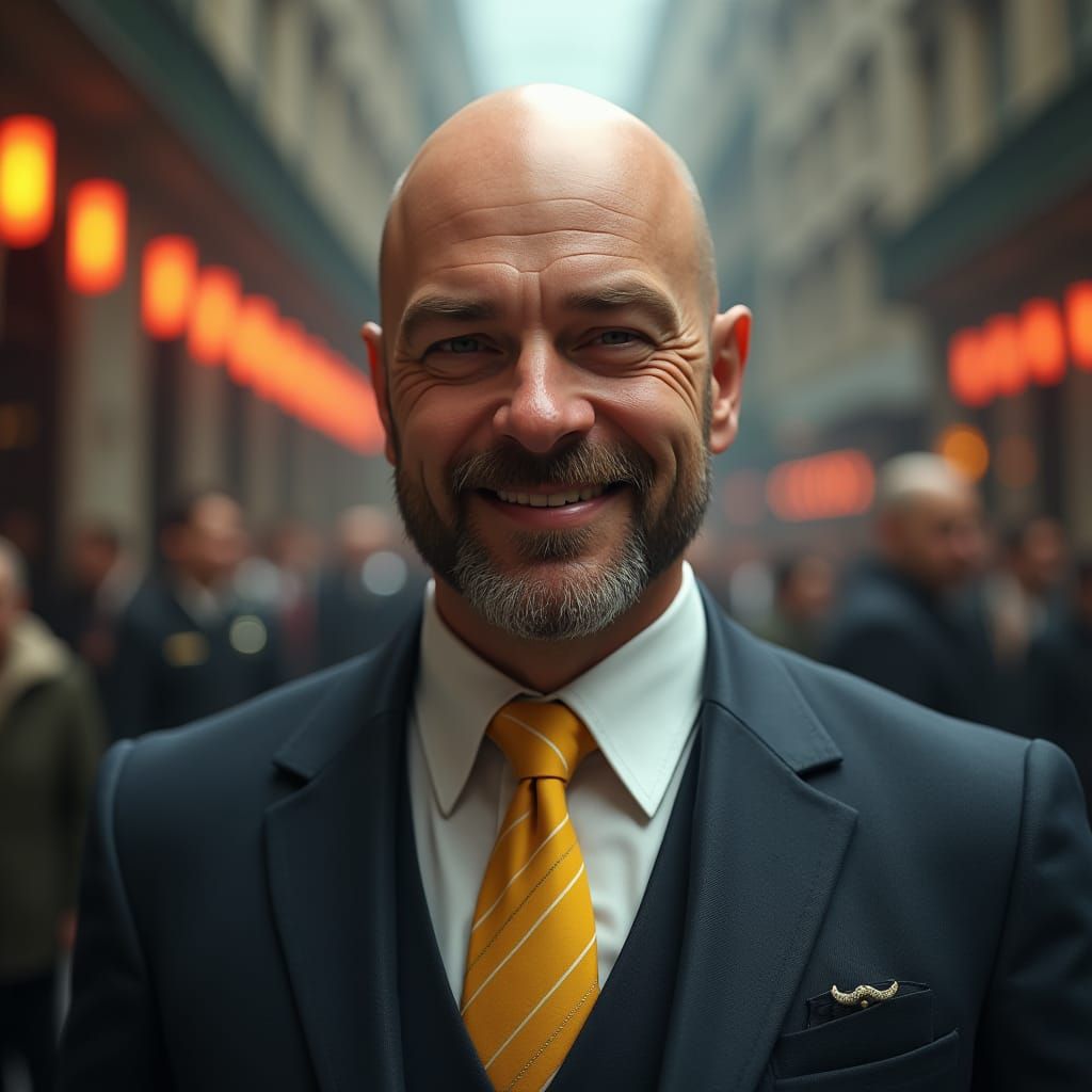 IT Manager in London with Yellow Tie