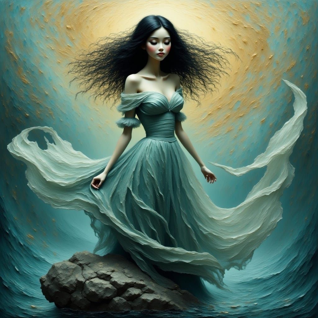 Mysterious Sea Witch in Gothic Style