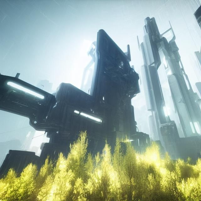 Cyberpunk Cyborgs in Krell Castle's Futuristic Labs