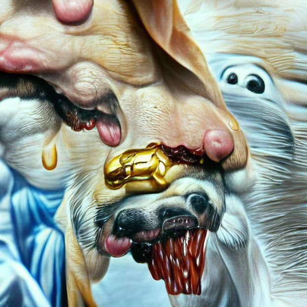 Hyperrealistic Dog Portrait, Detailed Close-up