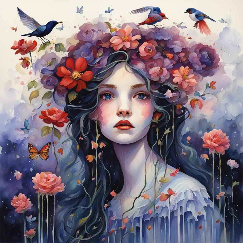 Fairytale Scene in 1990s Storybook Style