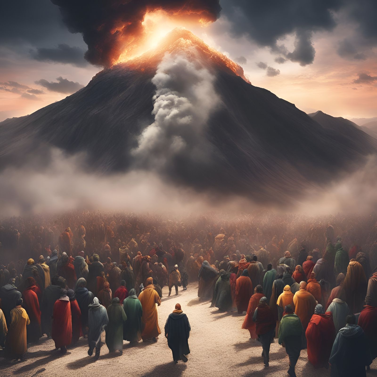 Mount Sinai Scene with Moses, Epic Lighting