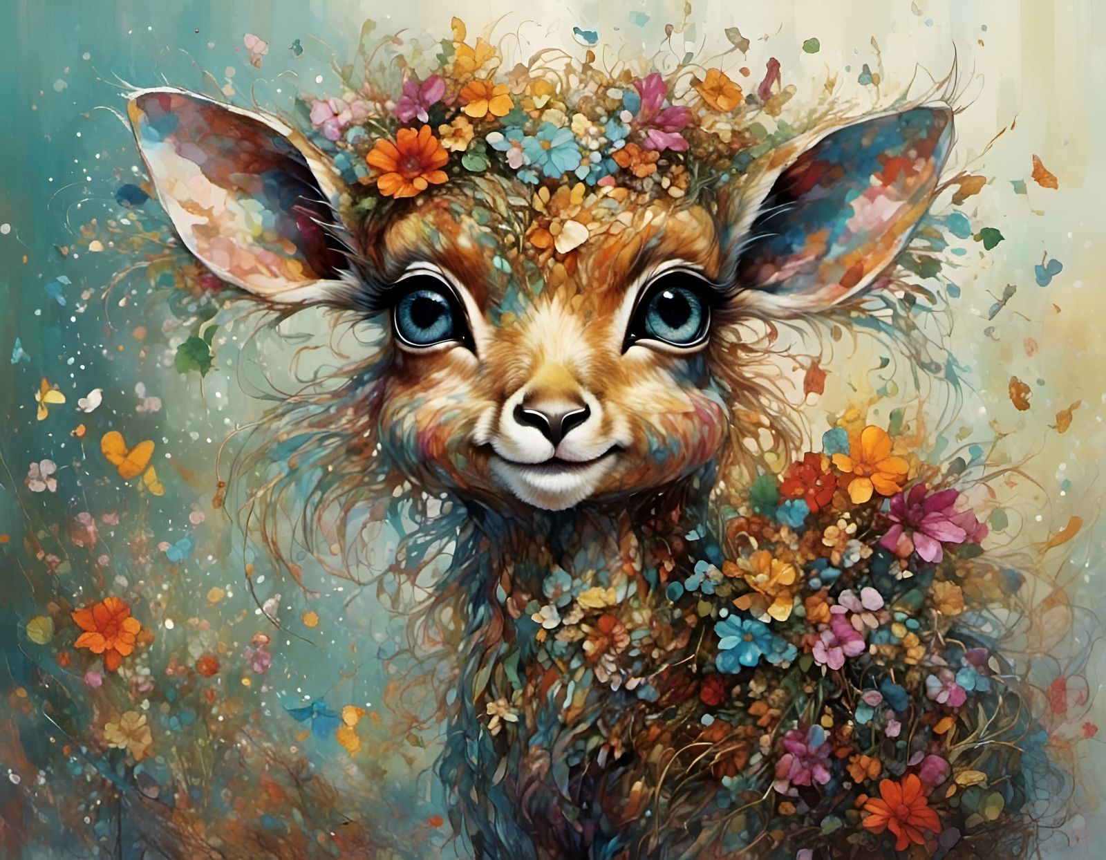 AI Generated Colorful Animals