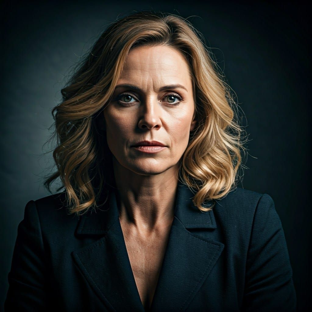 Cinematic Film Still of Woman with Film Grain