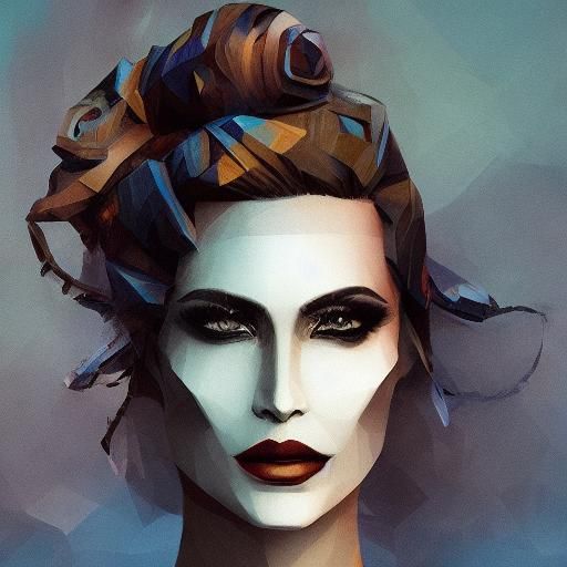 New York Lady in Post-Apocalyptic Art Deco Style