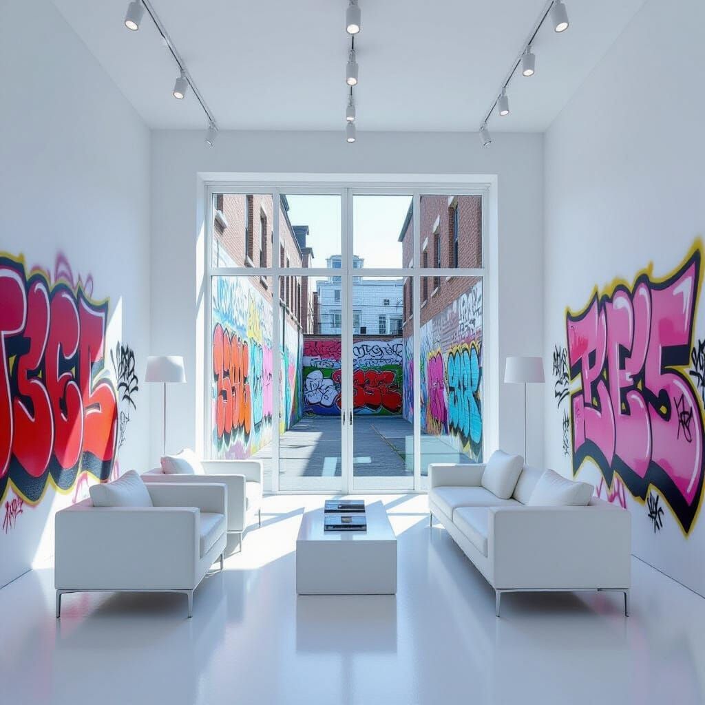 Minimalist Room Meets Urban Decay in Cinematic Style