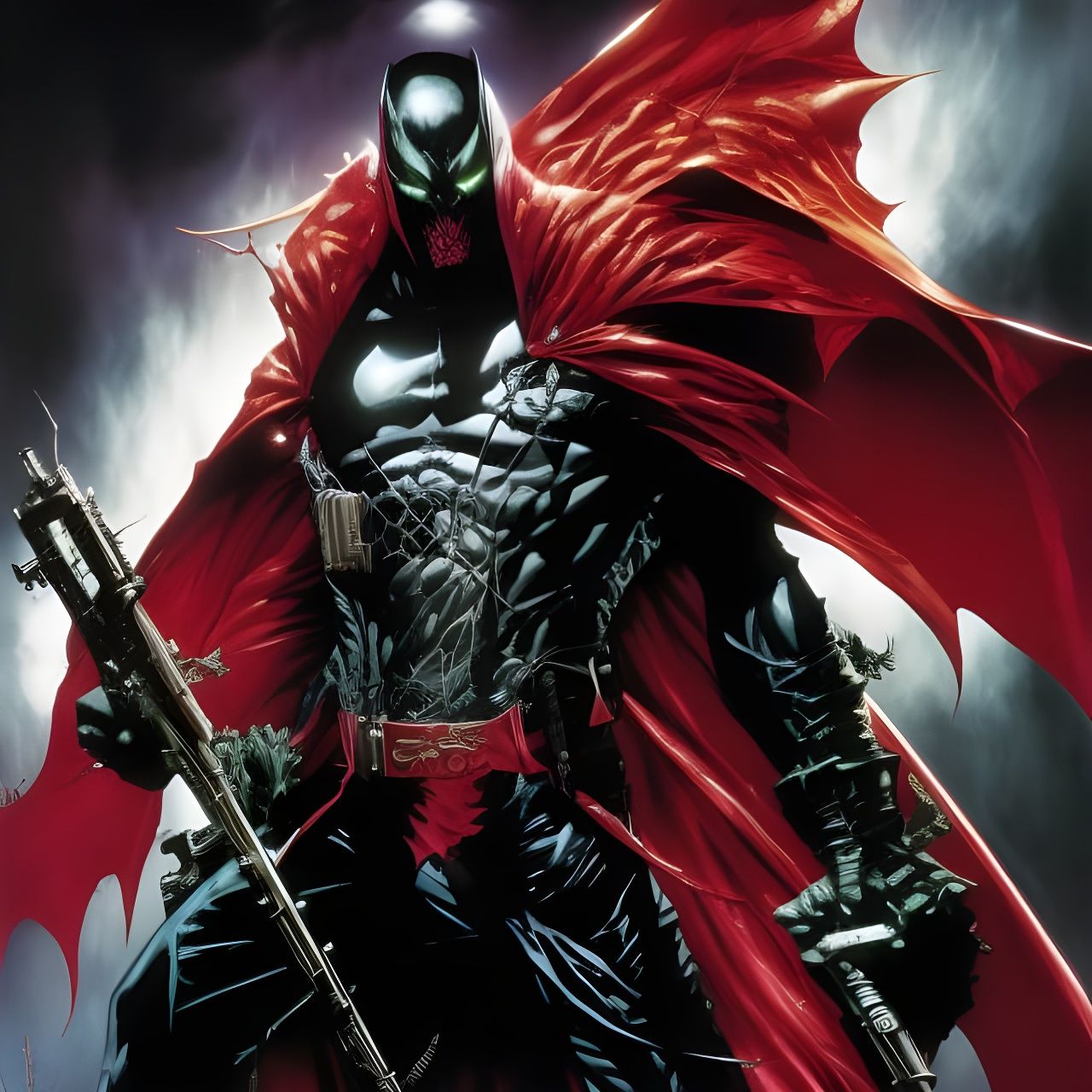Spawn Portrait in Comic Book Art Style