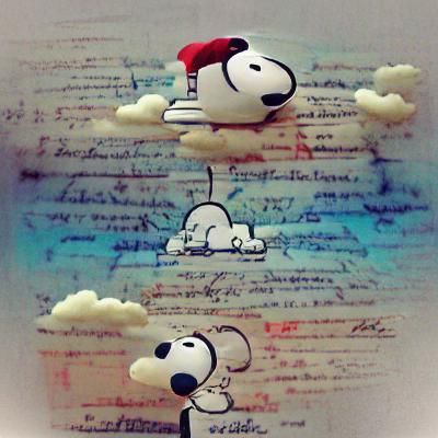 Snoopy Relaxing Outside His Dog House