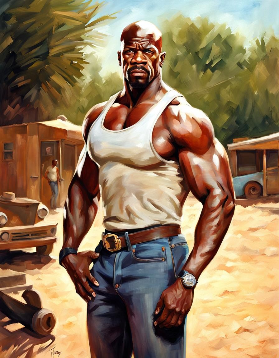 Heroic Portrait of Muscular Man in Fantasy Art Style