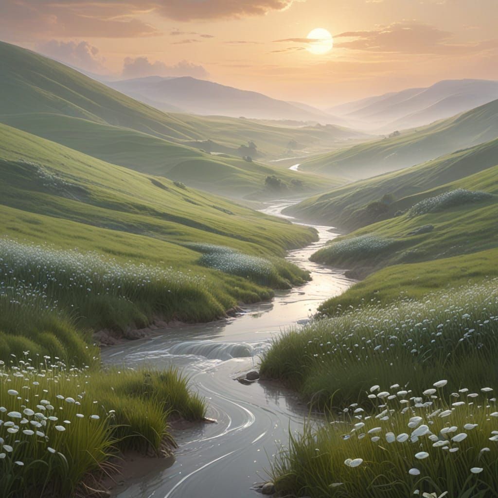 Ethereal Milky Landscape Concept Art