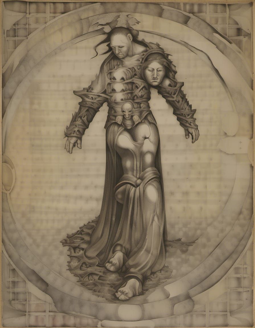 Cyclops Warrior Returns Victorious: Dark Fantasy Graffiti Ar...