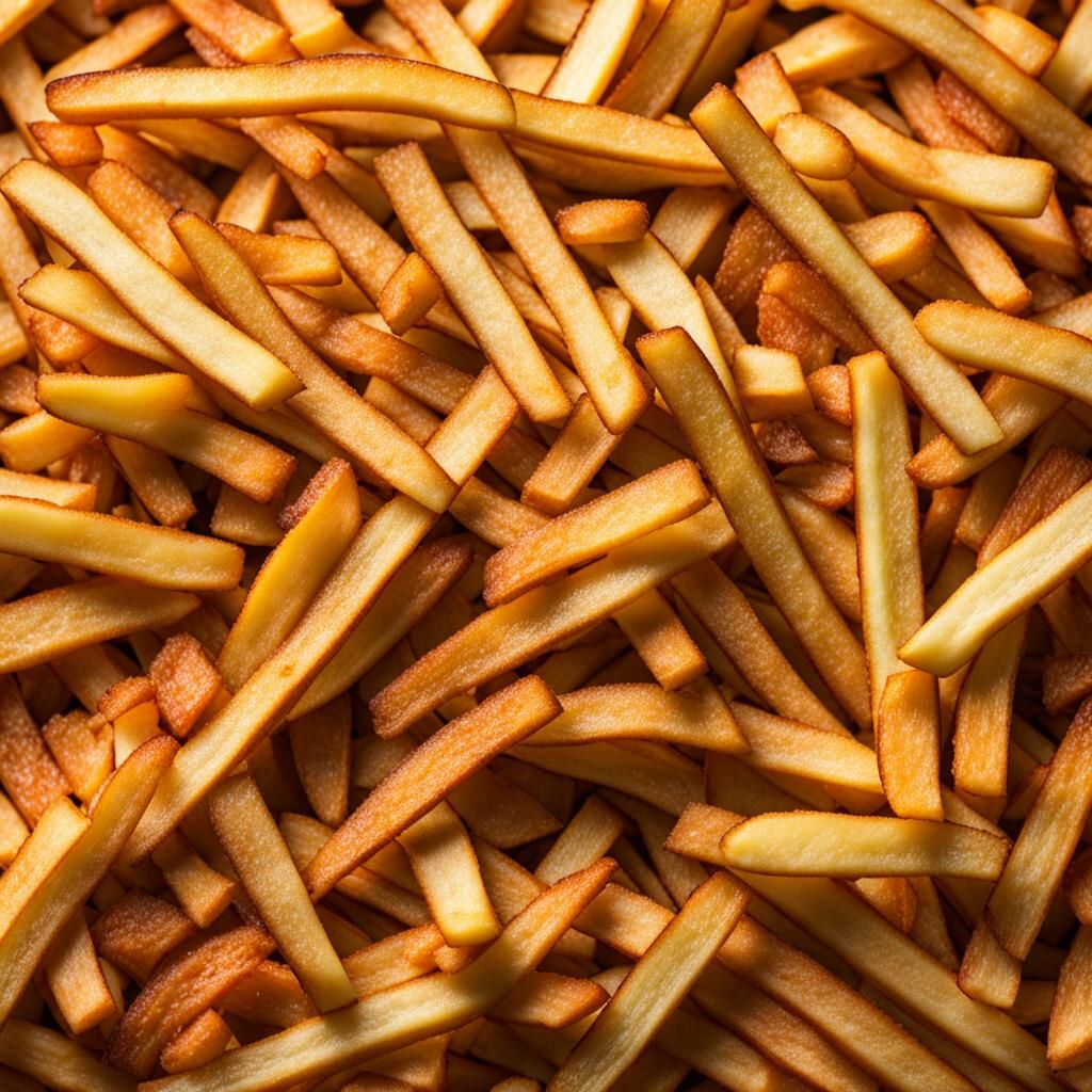 Hyperrealistic French Fries in a Basket