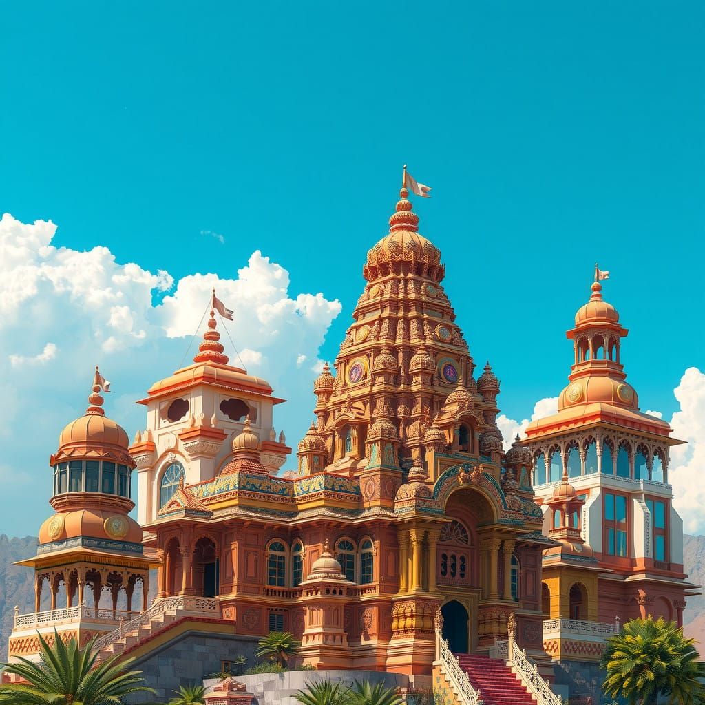 Surreal Futuristic Indian Architecture