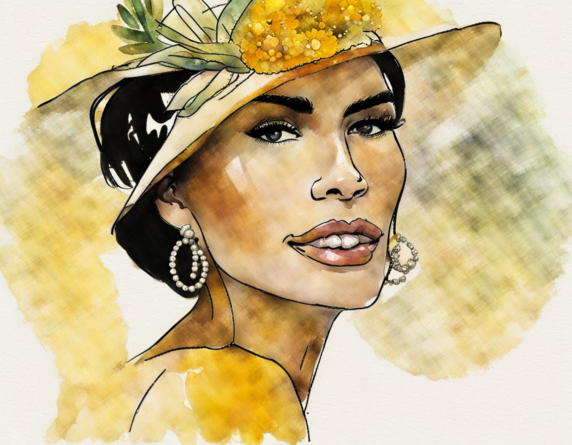 Colombian Woman with Citrine Accents in David Mack Style