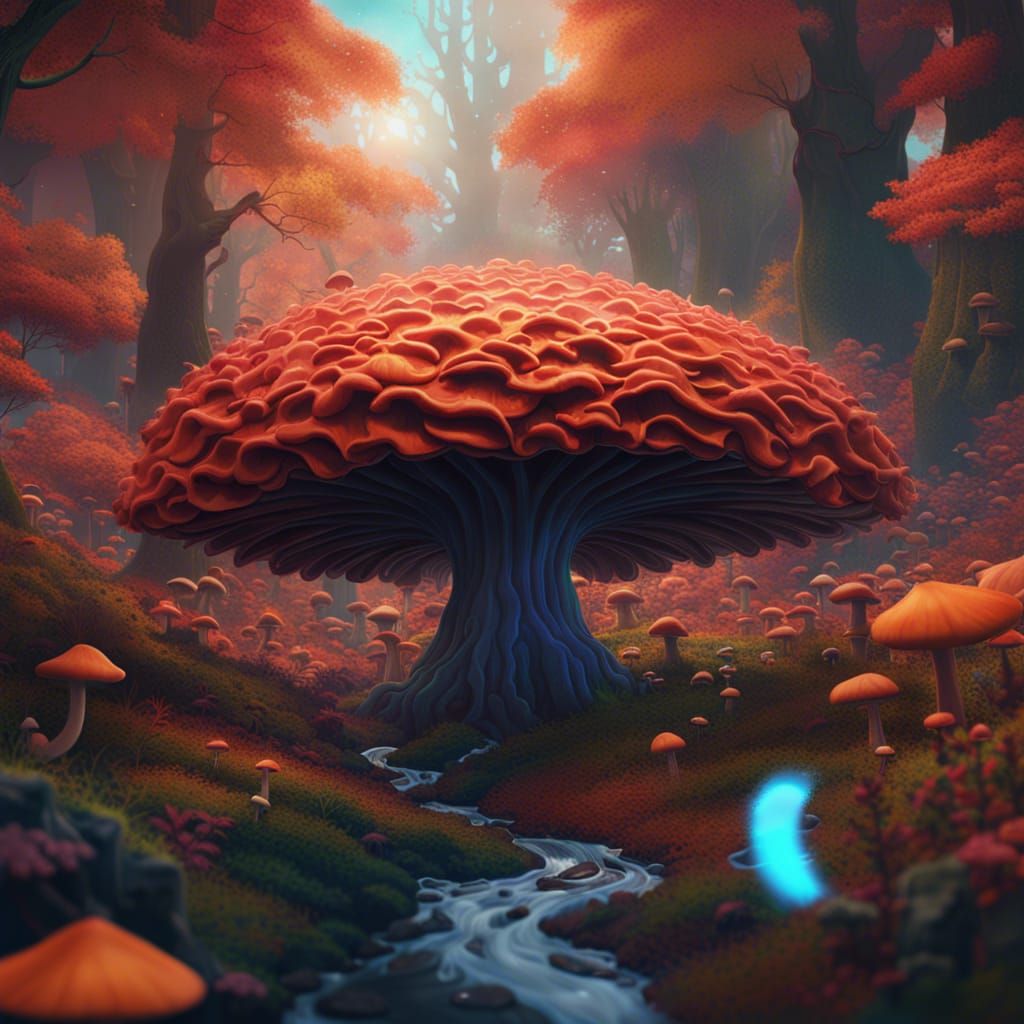 Mushroom Forest in Nujabes Album Style