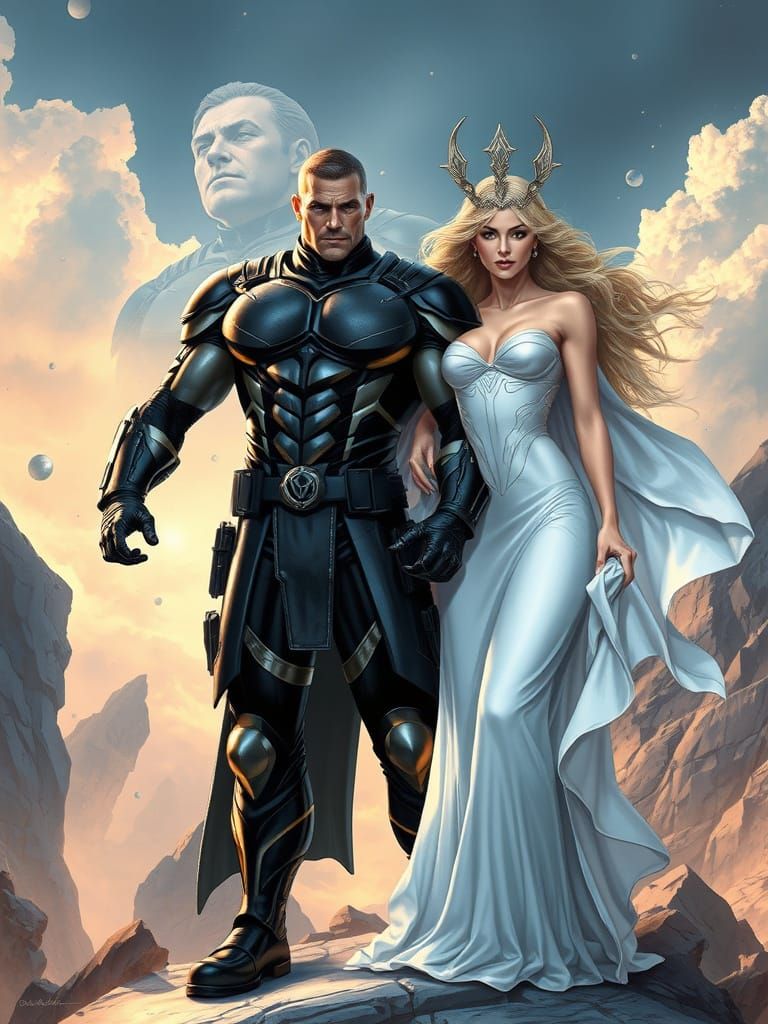 Dynamic Supersoldier and Demigoddess Artwork