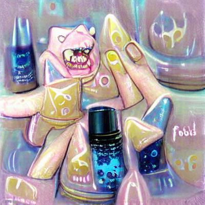 Cosmic Pastel Nail Art Design