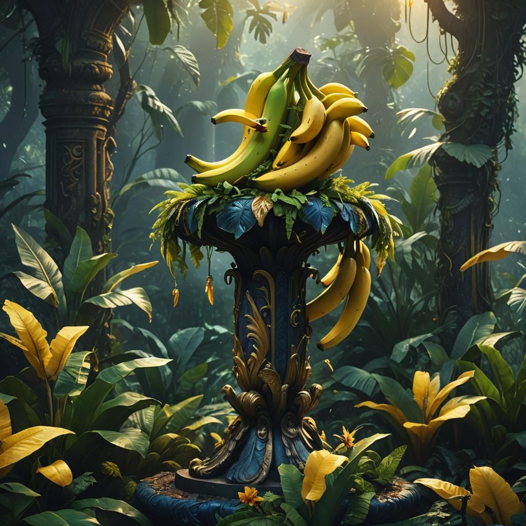 Mystical Jungle Banana Concept Art