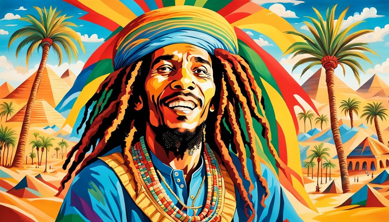 Bob Marley as Ethiopian Ruler in Desert City