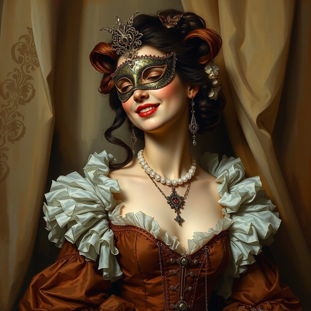 Courtesan Portrait in Old Master Style