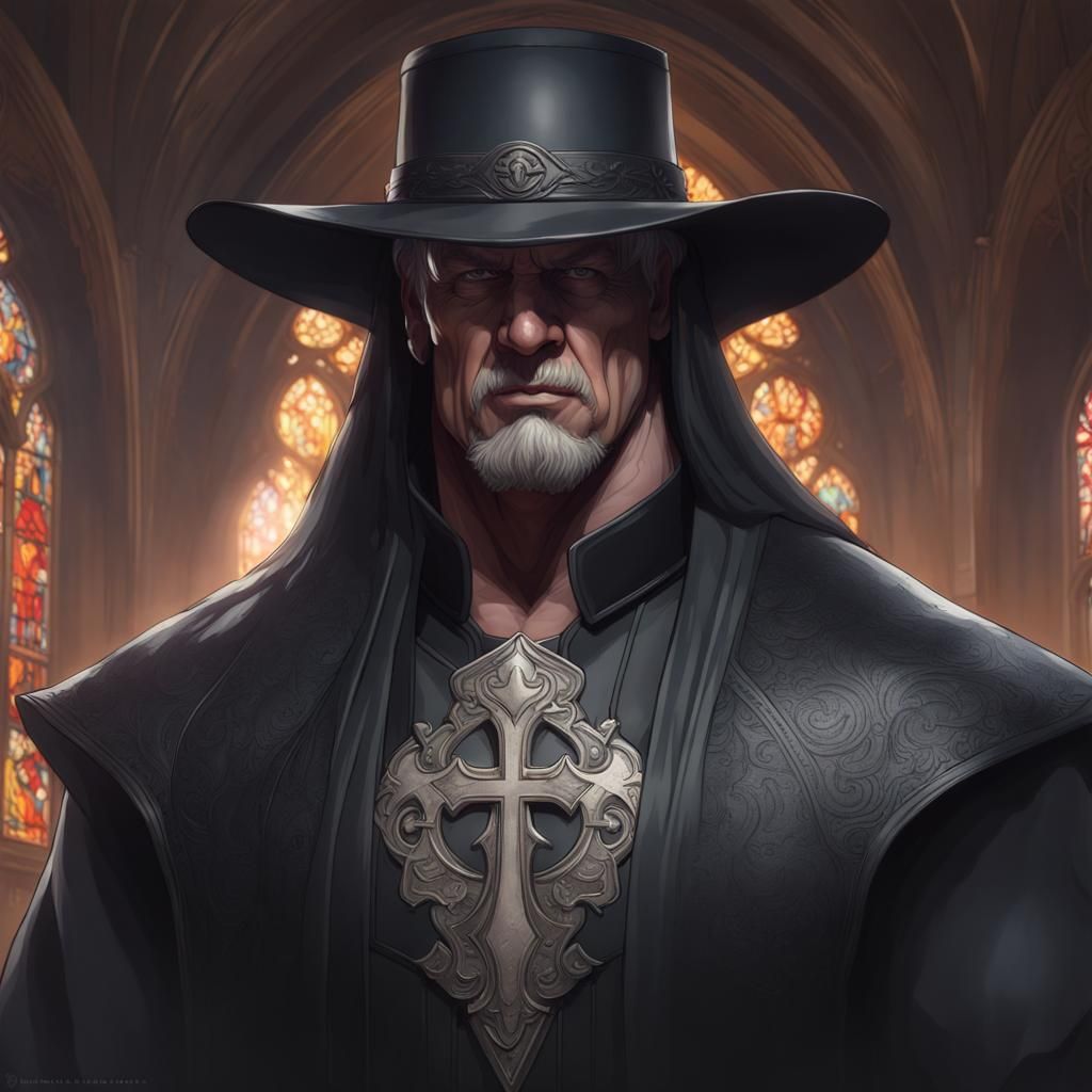 Cleric Portrait in Digital Art Style