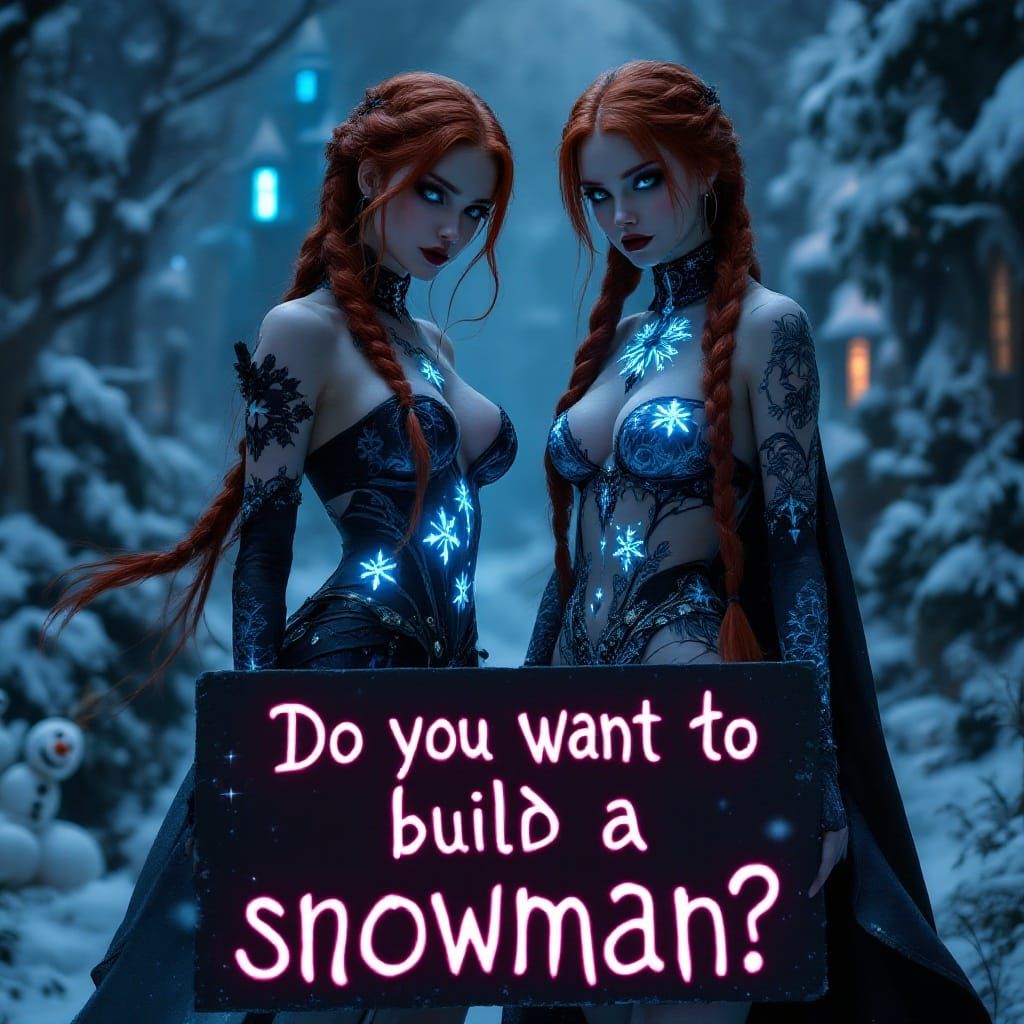 Gothic Goddesses in Snowy Wonderland