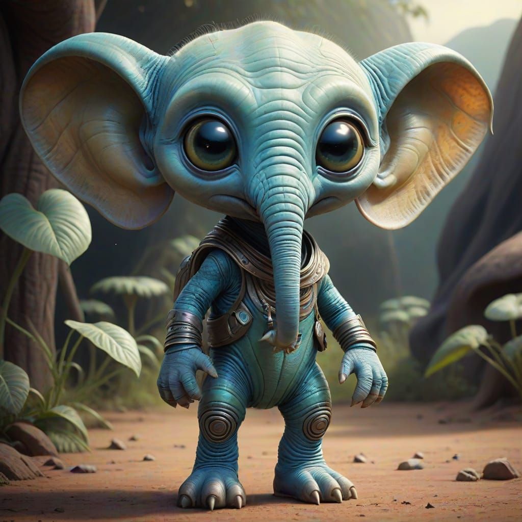 Funny Elephant-Like Alien Creature