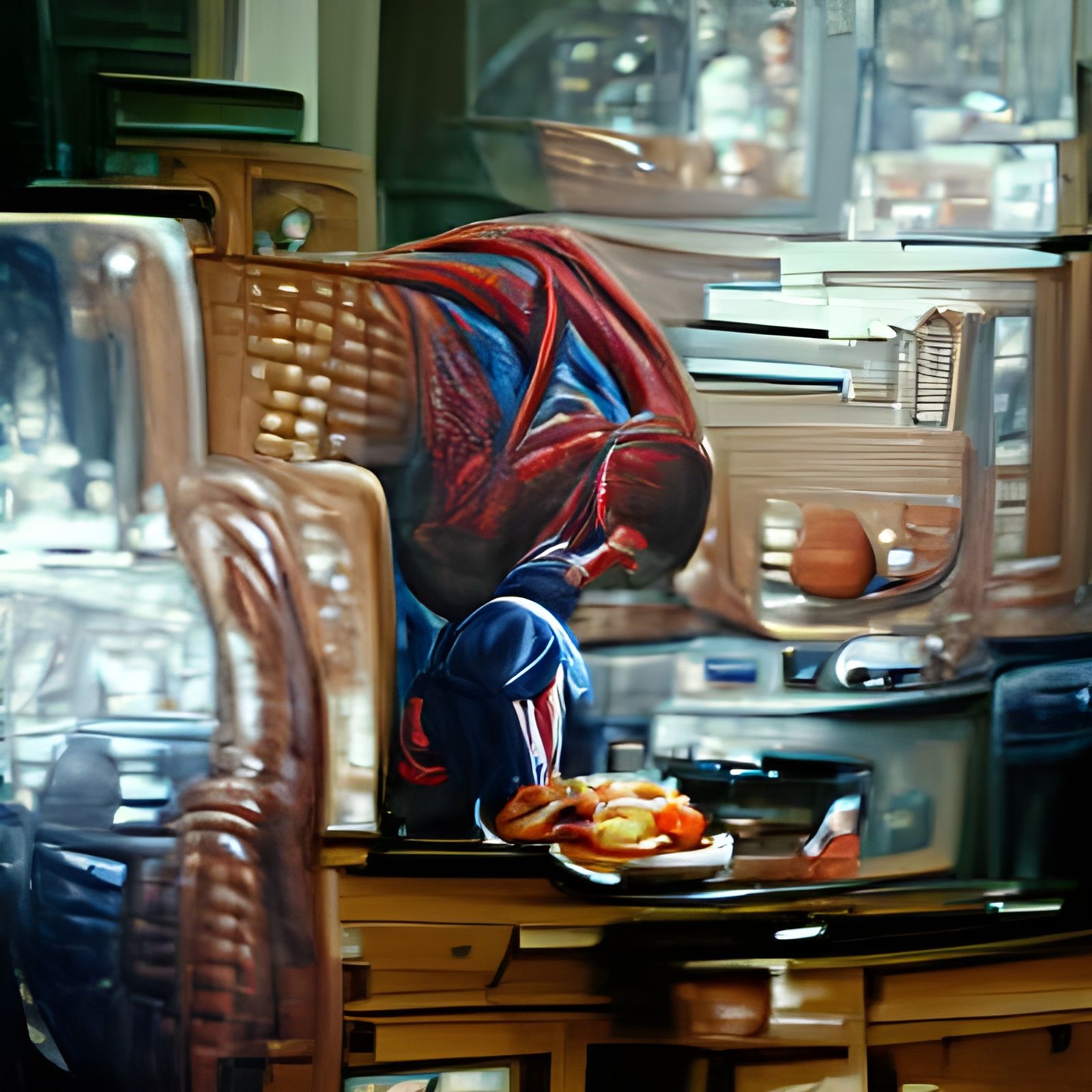 Spiderman's Night Off: An Oil Painting