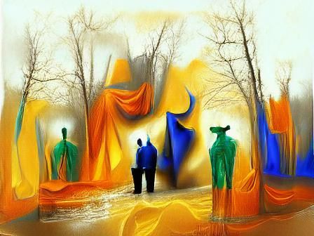Mysterious Figures in Abstract Art