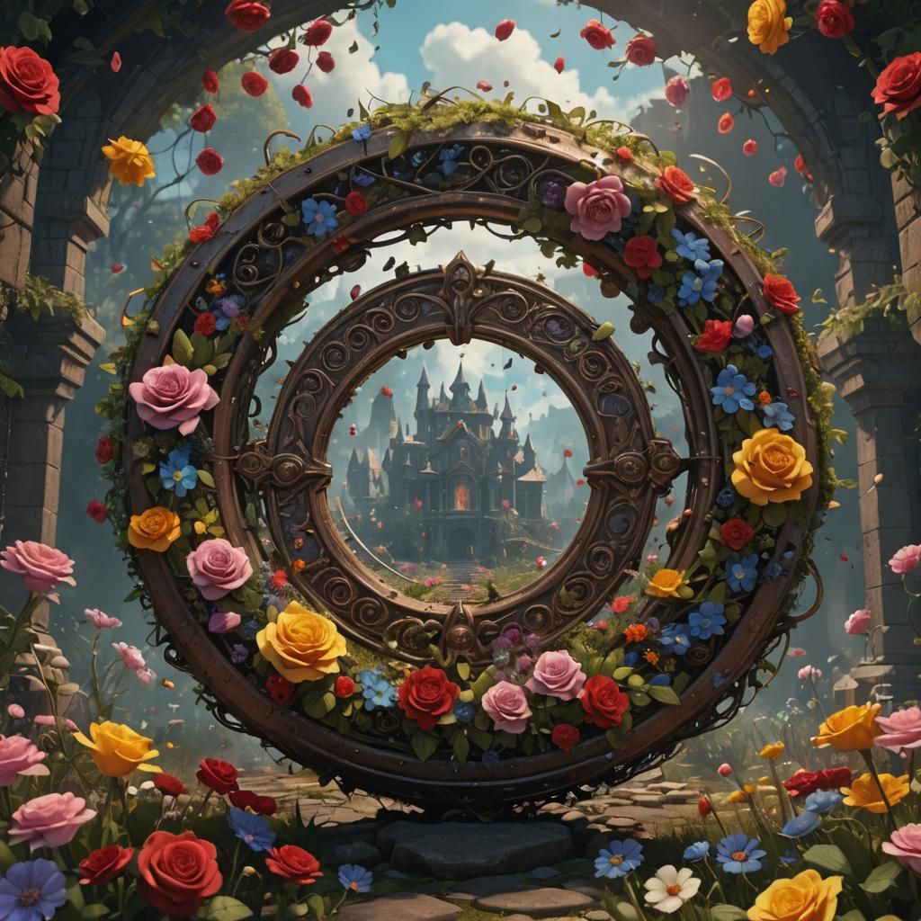 Children's Game in a Fantastical Landscape