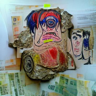 Abstract Art Brut Composition