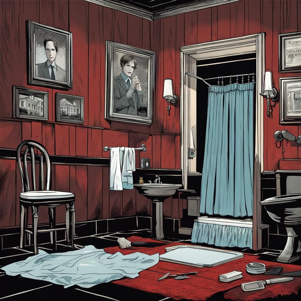 Menacing Bates Motel Bathroom Scene