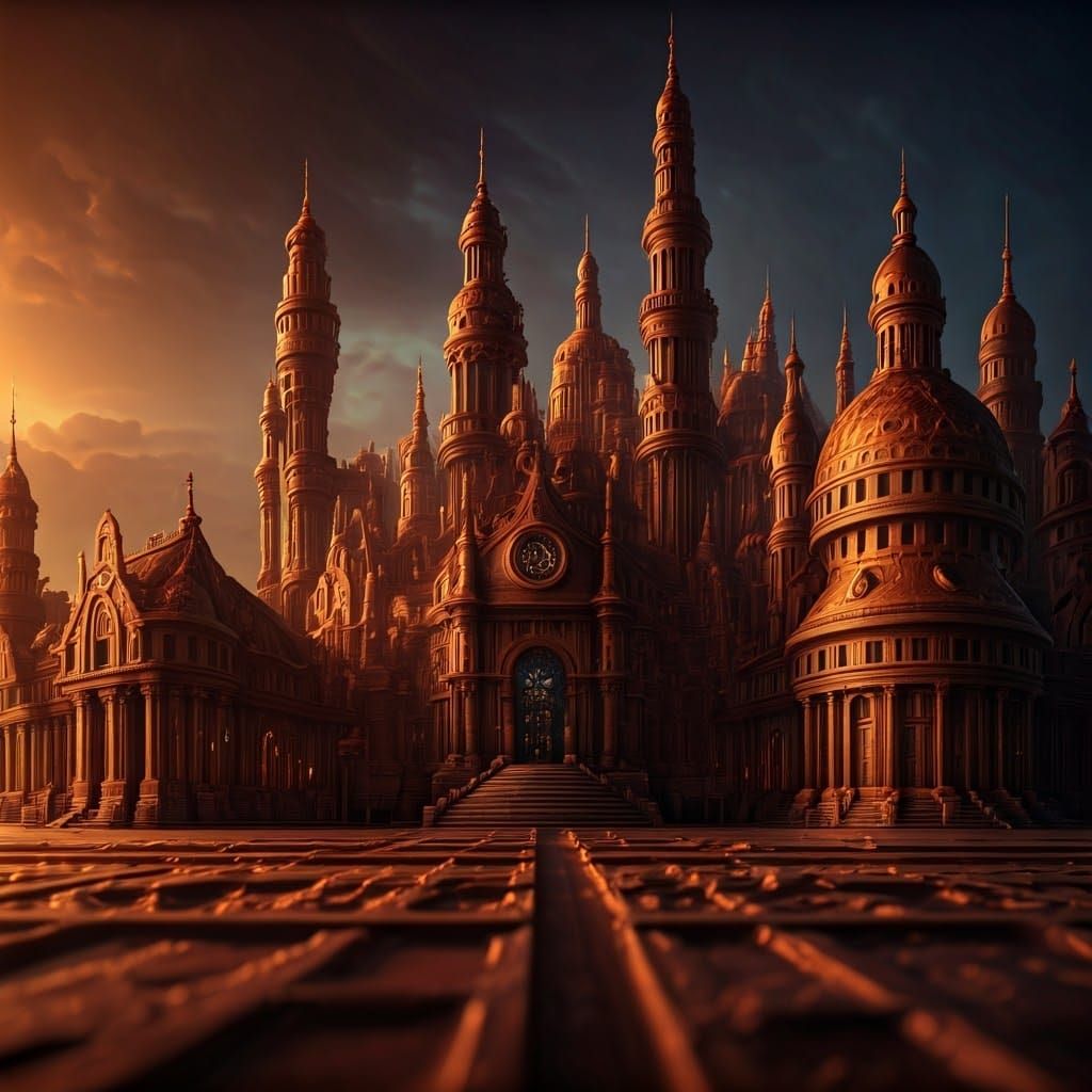 Chocolate City: Fantasy Concept Art in 8K