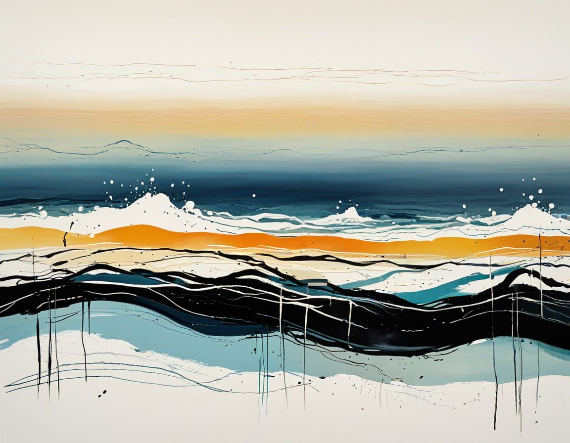 Serene Morning on  the Still Ocean