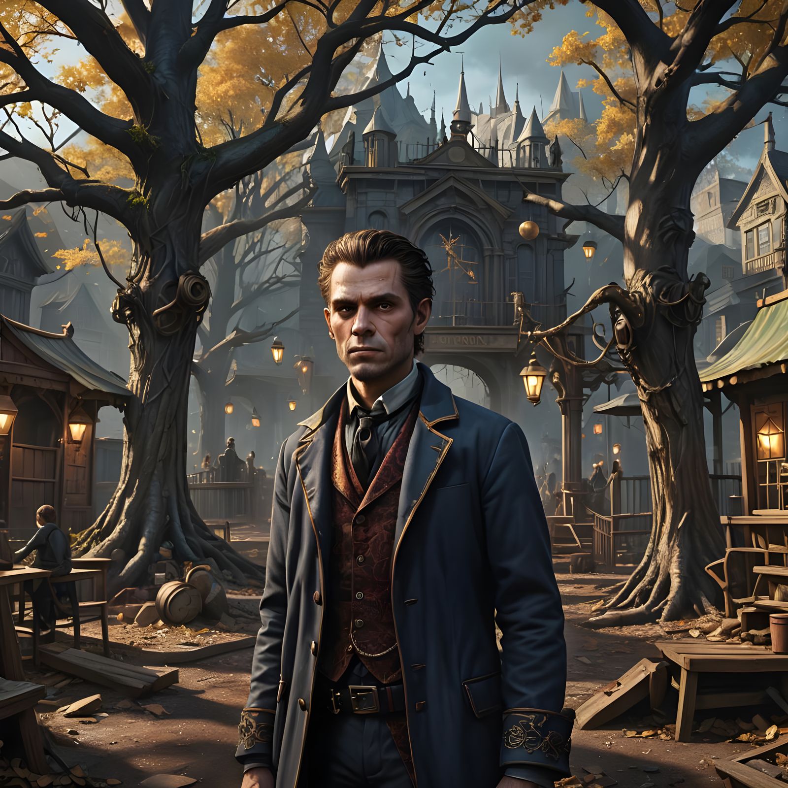 Detailed Portrait in Fantasy Concept Art Style