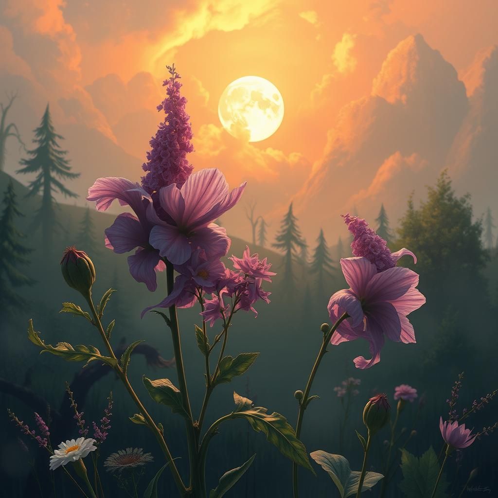 Fantastical Matte Painting in Deep Color, 8K