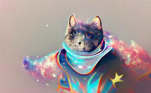 Cat Among the Stars in Space