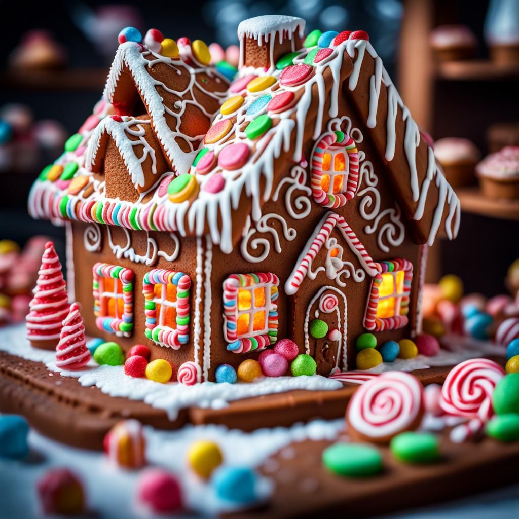 Candy gingerbread house