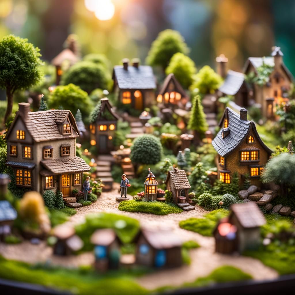 Miniature Fairy Garden Village: Professional Photography