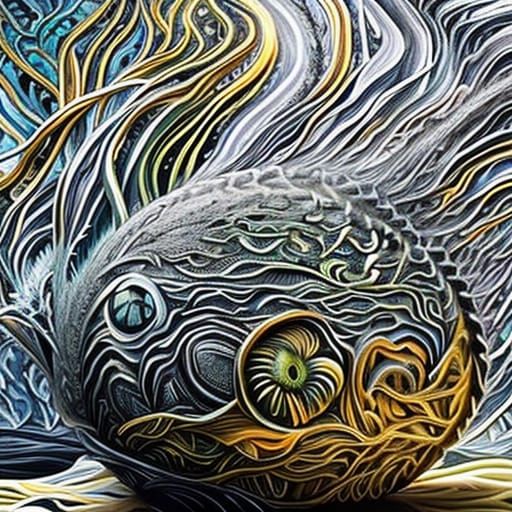 Detailed Dragon Egg: a Gouache and Ink Fantasy