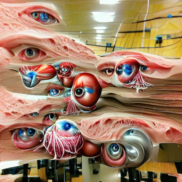 Surreal Eyeball Tidal Wave of Muscular Tissue