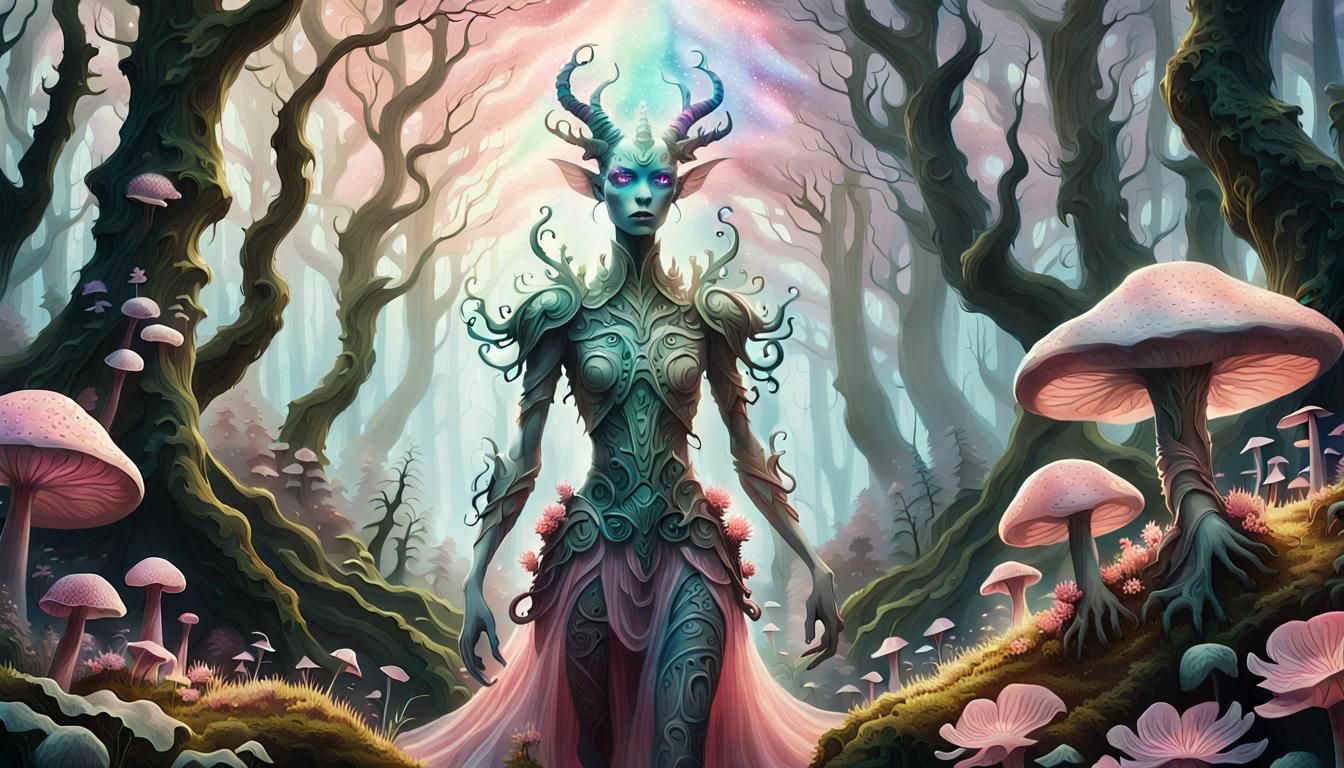 Ethereal Fantasy Earth Changeling in Forest Glory