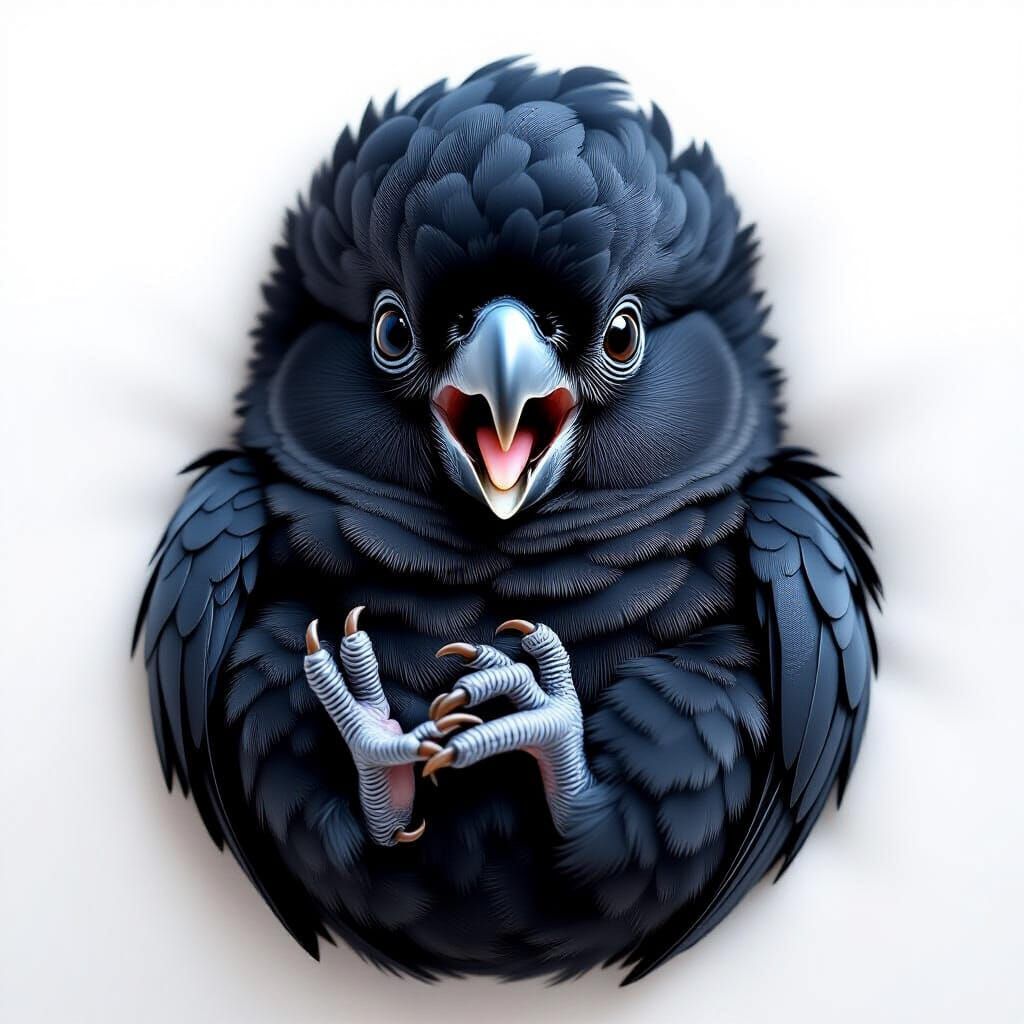 A black cockatoo baby