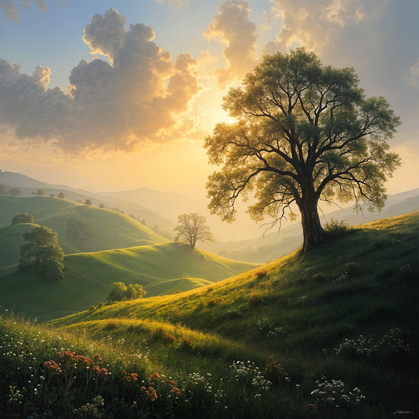 Northmarch Dawn: An Award-Winning Landscape Painting