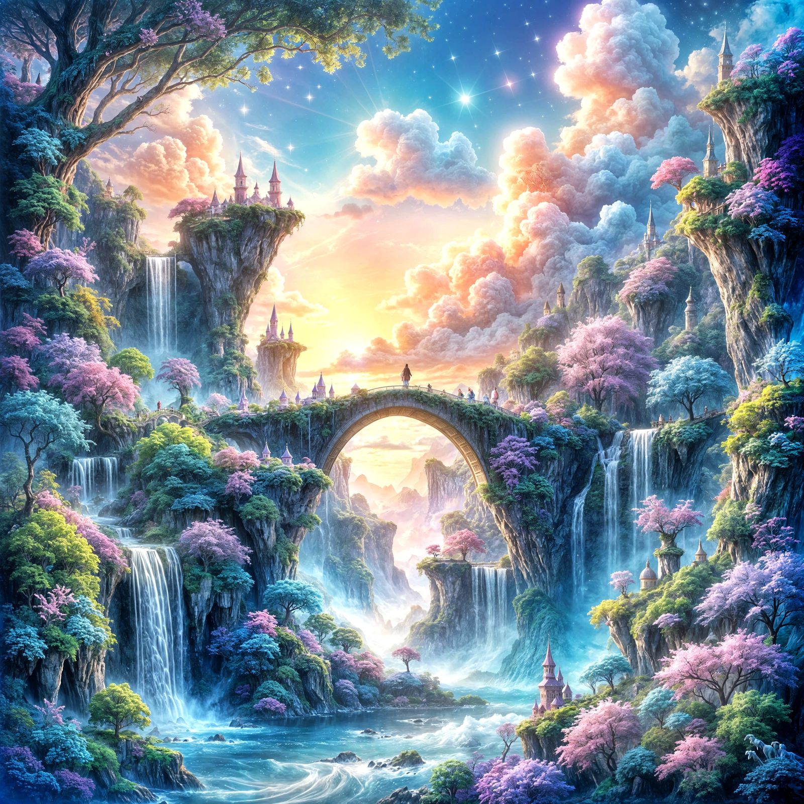 Floating Islands in Ethereal Harmony