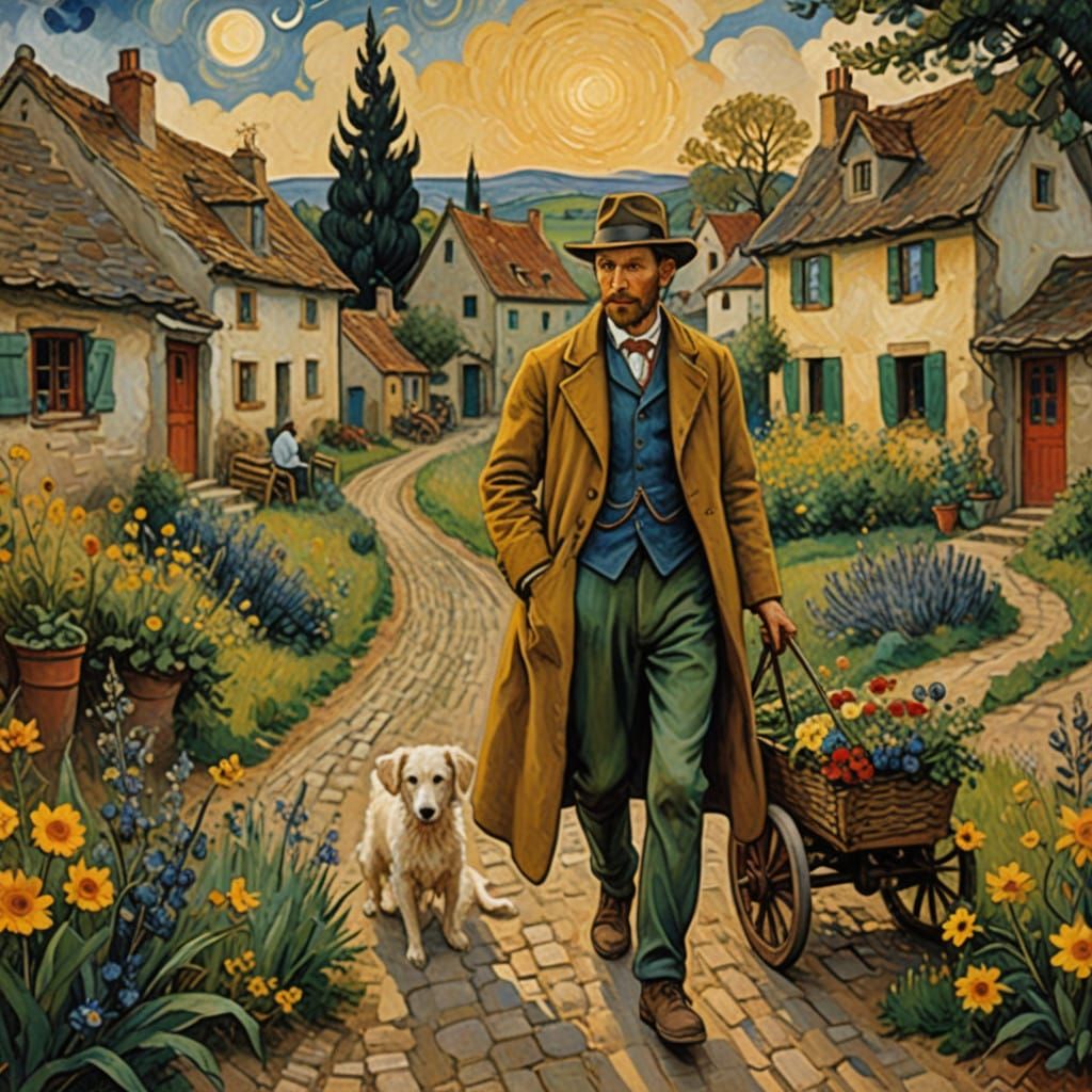 Rural Artist Returns Home in Golden Light