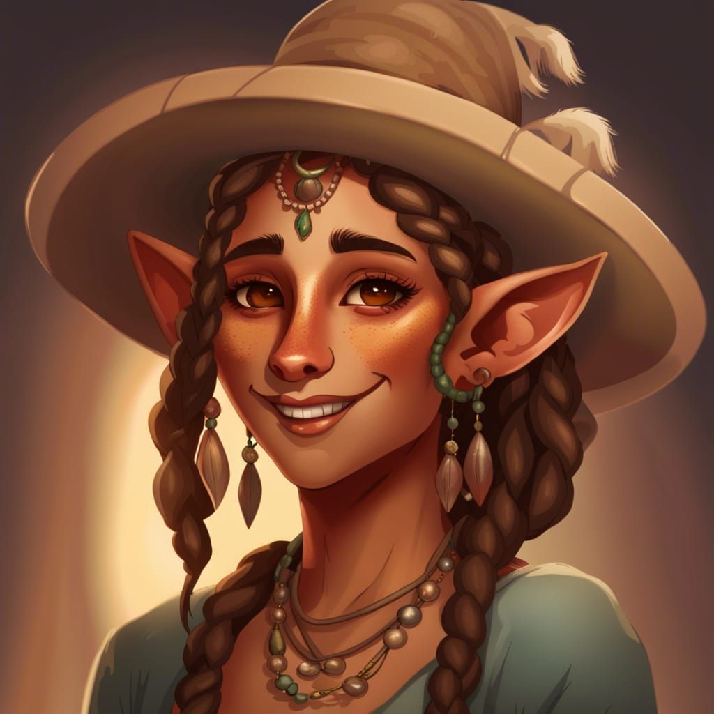 Satyr Portrait in Style of Rutkowski, Artgerm, and Mucha